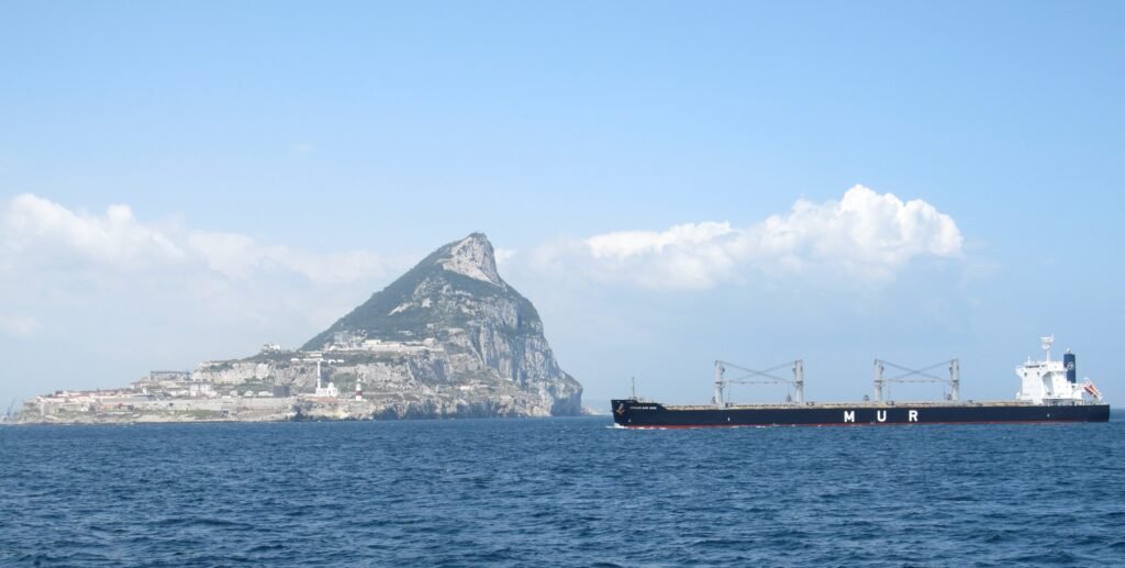 Bulk carrier at sea