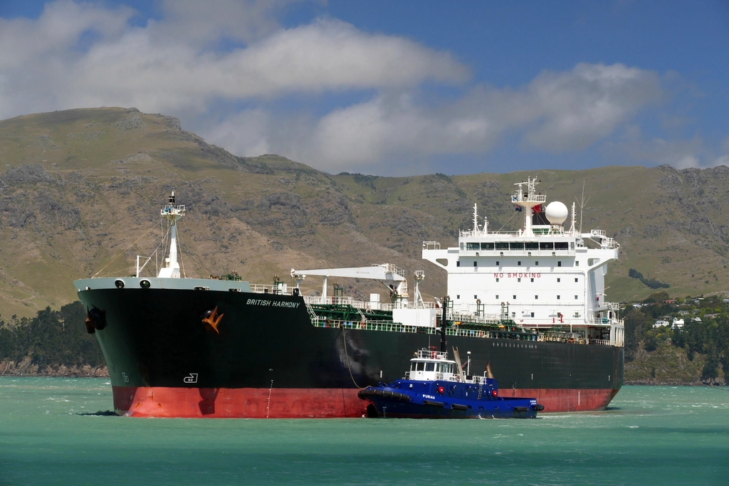 Oil tanker underway