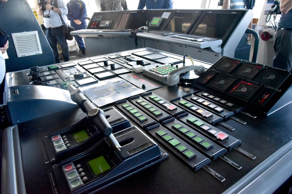 Ship engine room control panel