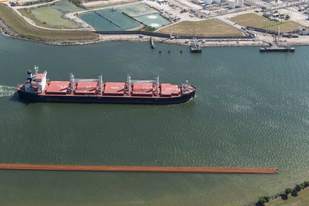 Petrochemical terminals along the Houston Ship Channel